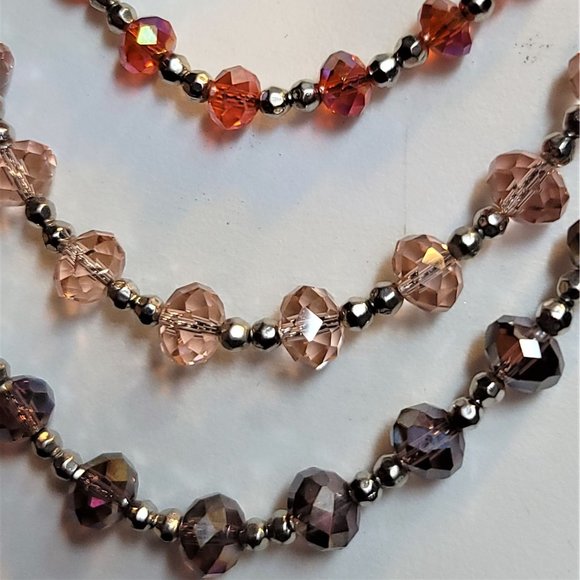 New York & Co 3 Strand Beaded Necklace NWT - Picture 4 of 10